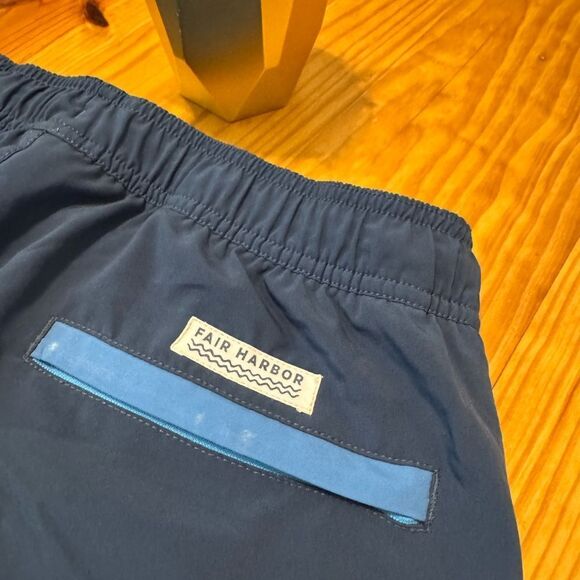 FAIR HARBOR The Anchor Navy Blue Swim Trunks Board Shorts Men’s SIZE LRG - Picture 9 of 10